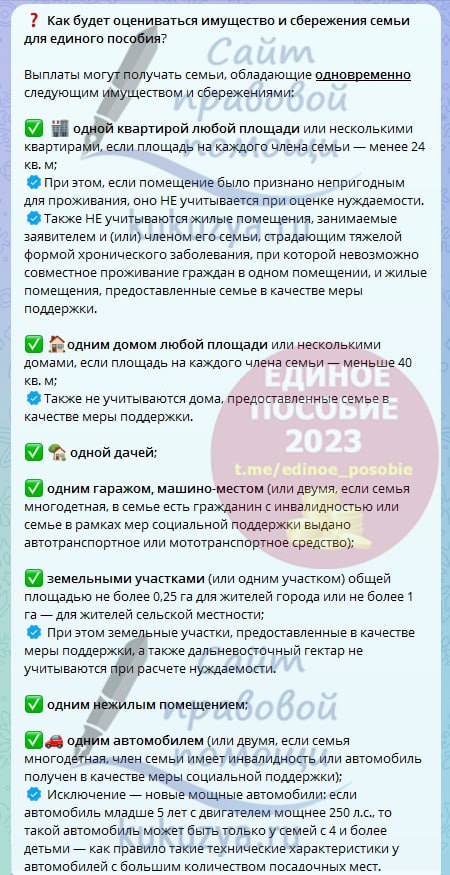 Имущественные требования по Единому пособию на детей от 0 до 17 лет. Слайд 2