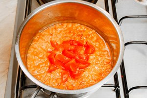 Суп-пюре из красной чечевицы с паприкой, приготовление, шаг 7