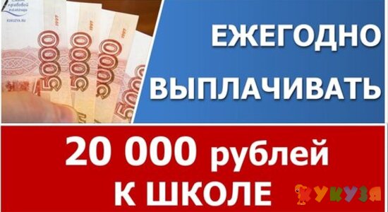 20000 ежегодно к школе. Предложение Счетной палаты.