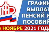 По какому графику будут выплачивать пенсии и пособия в ноябре 2021 года?