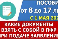 Пособие на ребенка от 8 до 17 лет. Какие документы подготовить для подачи заявления