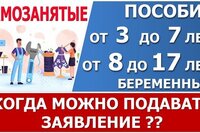 Пособия от 3 до 7 лет и от 8 до 17 самозанятым. Через сколько месяцев можно подать заявление?