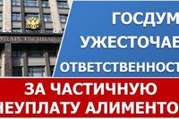 Госдума ужесточает ответственность за частичную неуплату алиментов