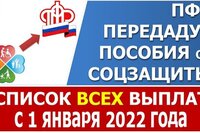 ПФР передадут пособия и выплаты от Соцзащиты с 1 января 2022